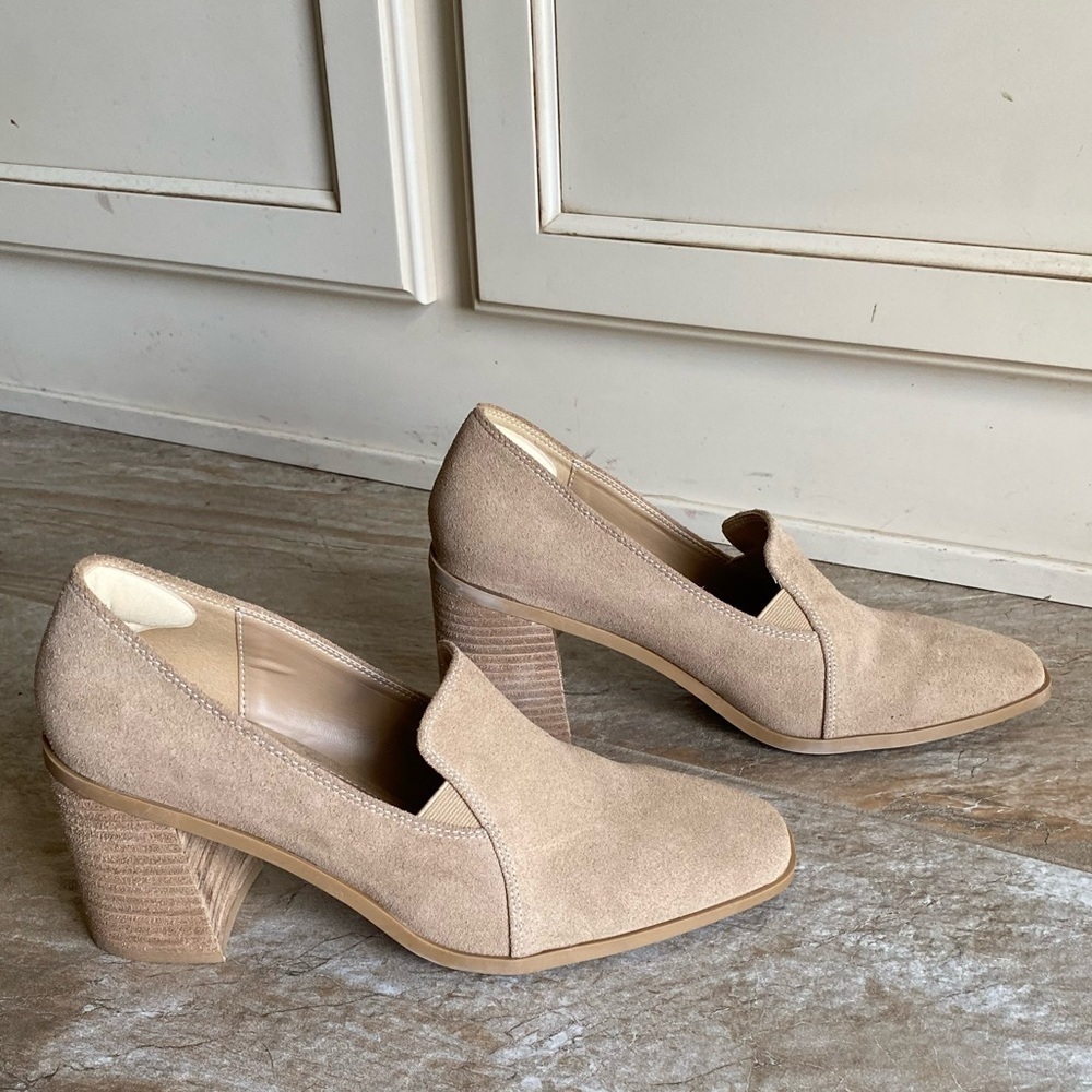 JOIE Wevenly Suede Square Toe Pump